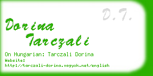 dorina tarczali business card